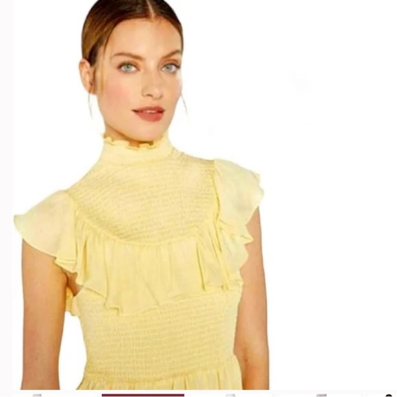 Cinq à Sept Yellow Ruffle Top - Picture 5 of 15